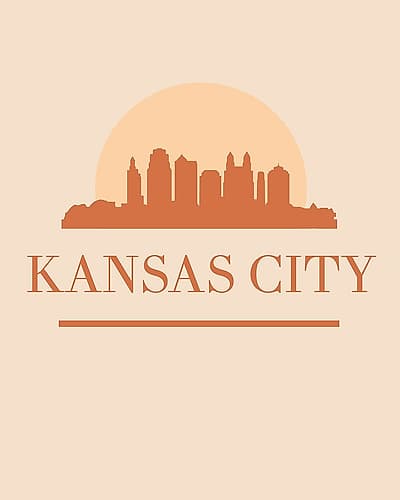 Black Skyline Earth Tone 36 Art Print