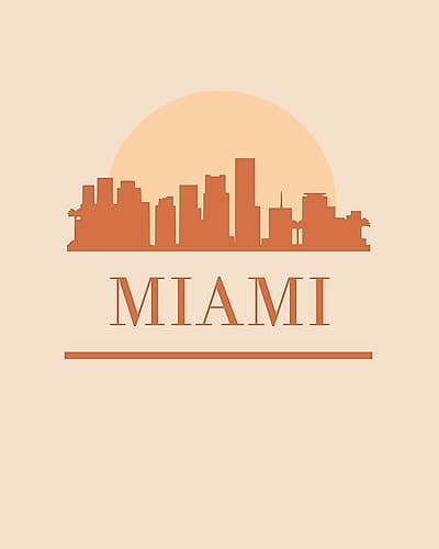 Black Skyline Earth Tone 53 Art Print