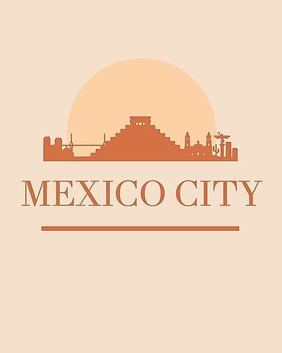 Black Skyline Earth Tone 52 Art Print