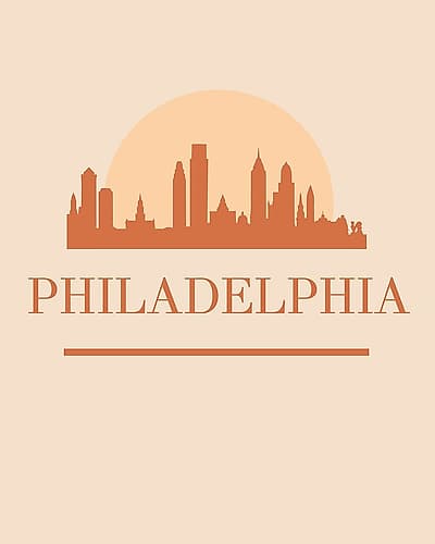 Black Skyline Earth Tone 65 Art Print