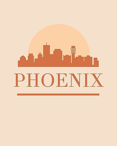Black Skyline Earth Tone 66 Art Print