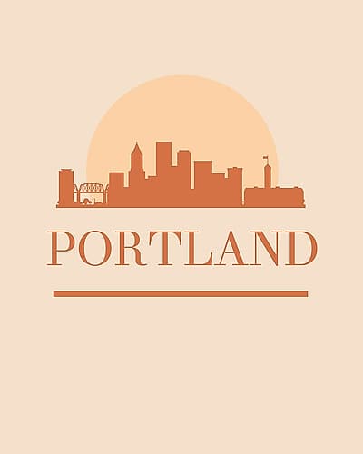 Black Skyline Earth Tone 68 Art Print