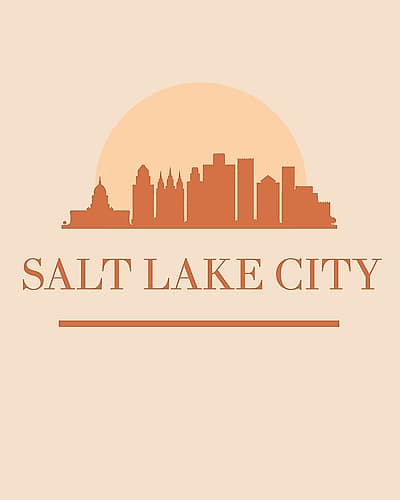 Black Skyline Earth Tone 73 Art Print
