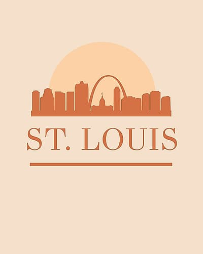 Black Skyline Earth Tone 82 Art Print