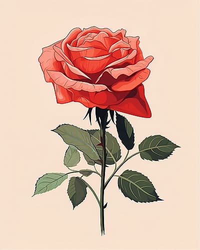 The Last Rose.png Art déco reproduction