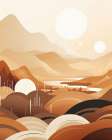 Anti Gravity Desert.png Art Print