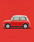 1963 Mini Cooper.png Art Print