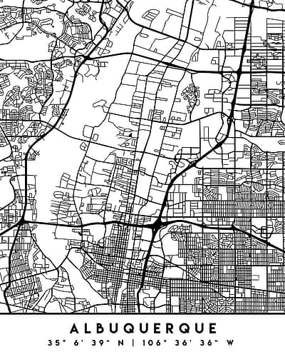 Black Maps 02 Minimalist Print