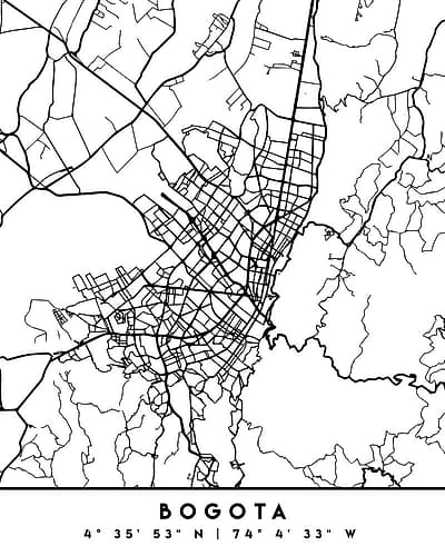 Black Maps 15 Minimalist Print