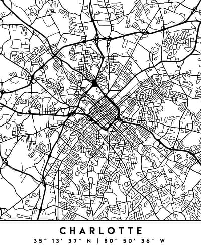 Black Maps 20 Minimalist Print