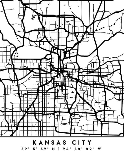 Black Maps 36 Minimalist Print