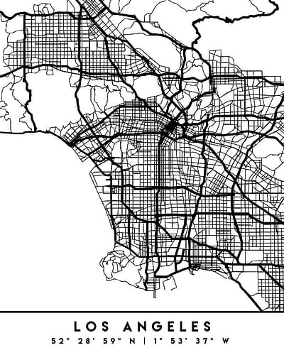 Black Maps 42 Minimalist Print
