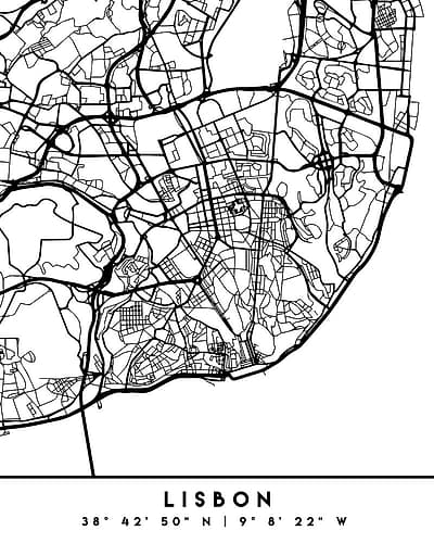 Black Maps 39 Maps Print