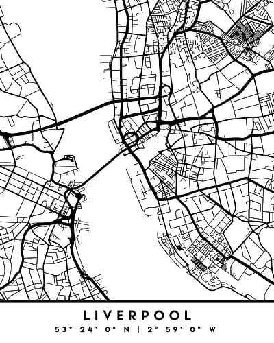 Black Maps 40 Minimalist Print
