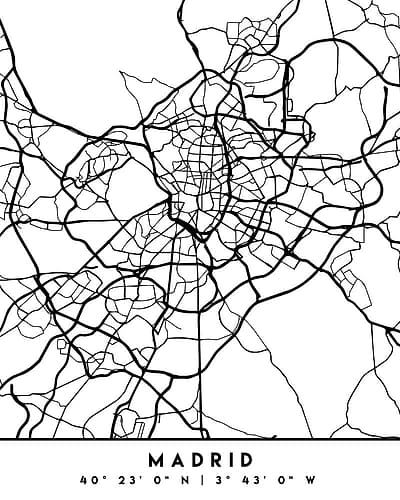 Black Maps 44 Minimalist Print