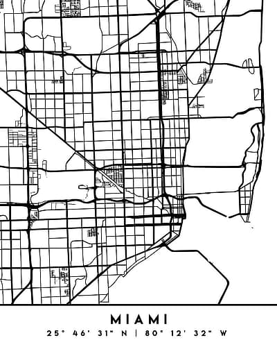 Black Maps 53 Minimalist Print