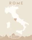 City Heart Maps 72 Art Print