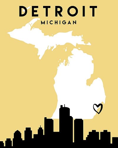 City Love Maps 25 Art Print