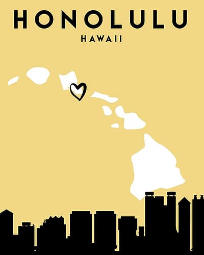 City Love Maps 33 Minimalist Print