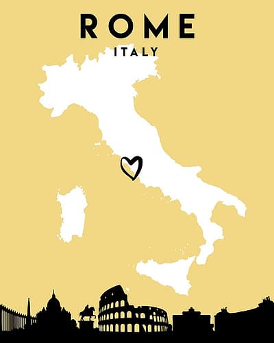 City Love Maps 72 Minimalist Print