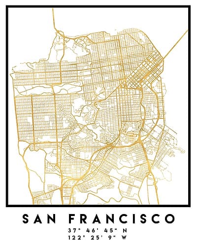 1 Maps 68 Minimalist Print