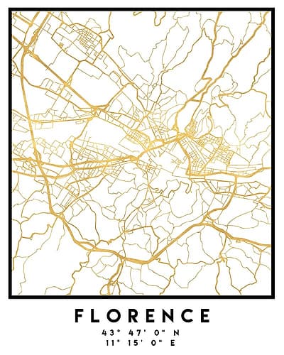 1 Maps 60 Minimalist Print