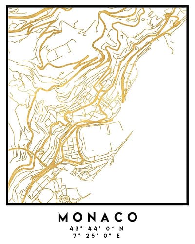 1 Maps 57 Minimalist Print