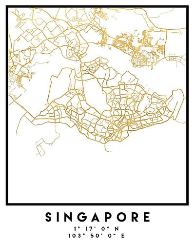 1 Maps 51 Minimalist Print