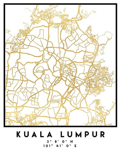 1 Maps 49 Minimalist Print