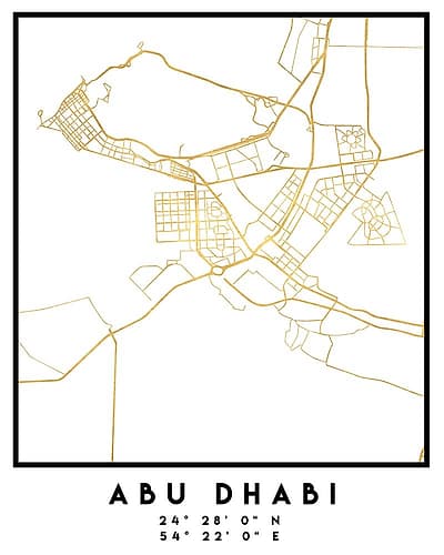 1 Maps 48 Minimalist Print