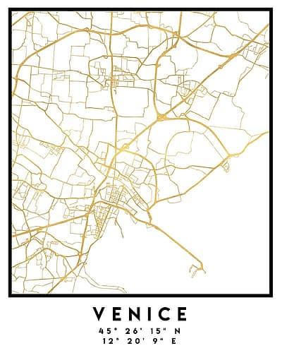 1 Maps 46 Minimalist Print