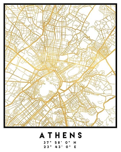 1 Maps 45 Minimalist Print