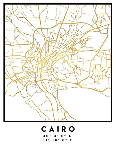 1 Maps 42 Minimalist Print