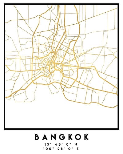 1 Maps 41 Minimalist Print