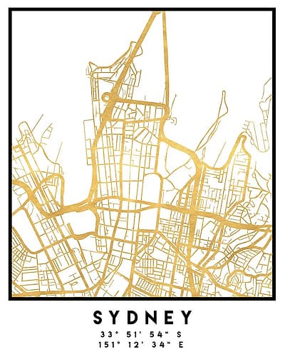 1 Maps 30 Minimalist Print