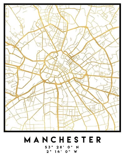 1 Maps 19 Minimalist Print
