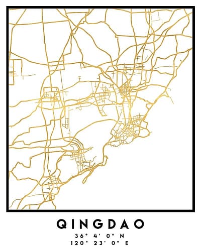 1 Maps 3 45 Minimalist Print