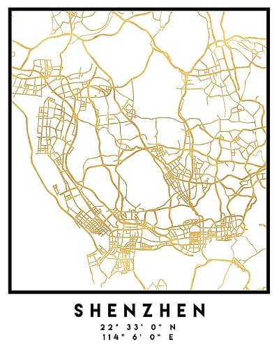 1 Maps 2 21 Minimalist Print
