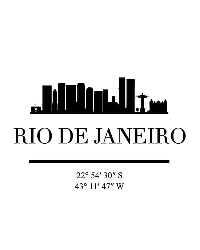 Black Skyline 71 Signs Print