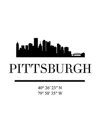 Black Skyline 67 Signs Print