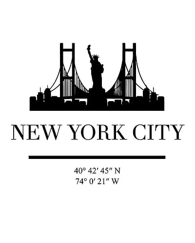 Black Skyline 61 Signs Print