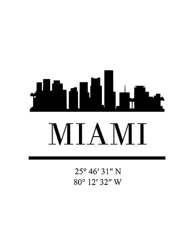 Black Skyline 53 Minimalist Print