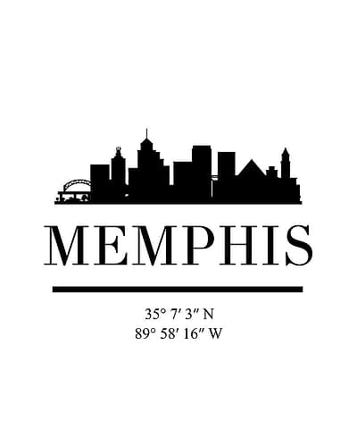 Black Skyline 51 Signs Print