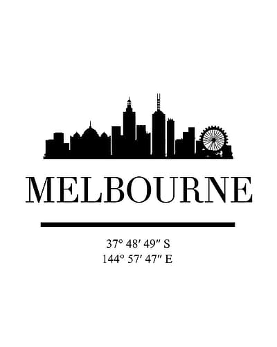 Black Skyline 50 Signs Print