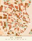 Black Maps Earth Tones 82 Art Print
