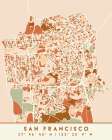 Black Maps Earth Tones 75 Art Print