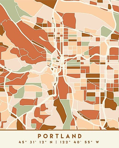 Black Maps Earth Tones 68 Minimalist Print