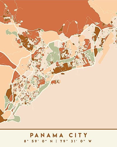 Black Maps Earth Tones 63 Minimalist Print