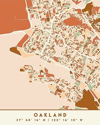 Black Maps Earth Tones 62 Minimalist Print