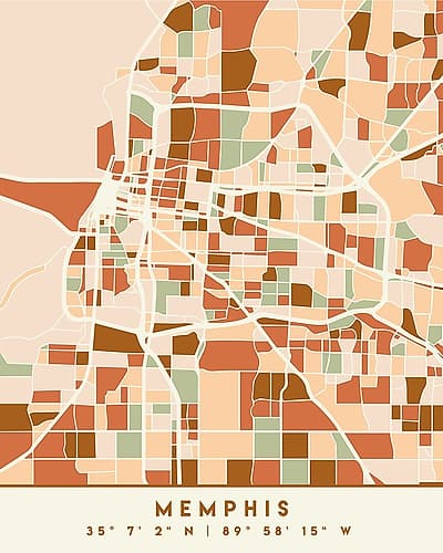 Black Maps Earth Tones 51 Architecture Print